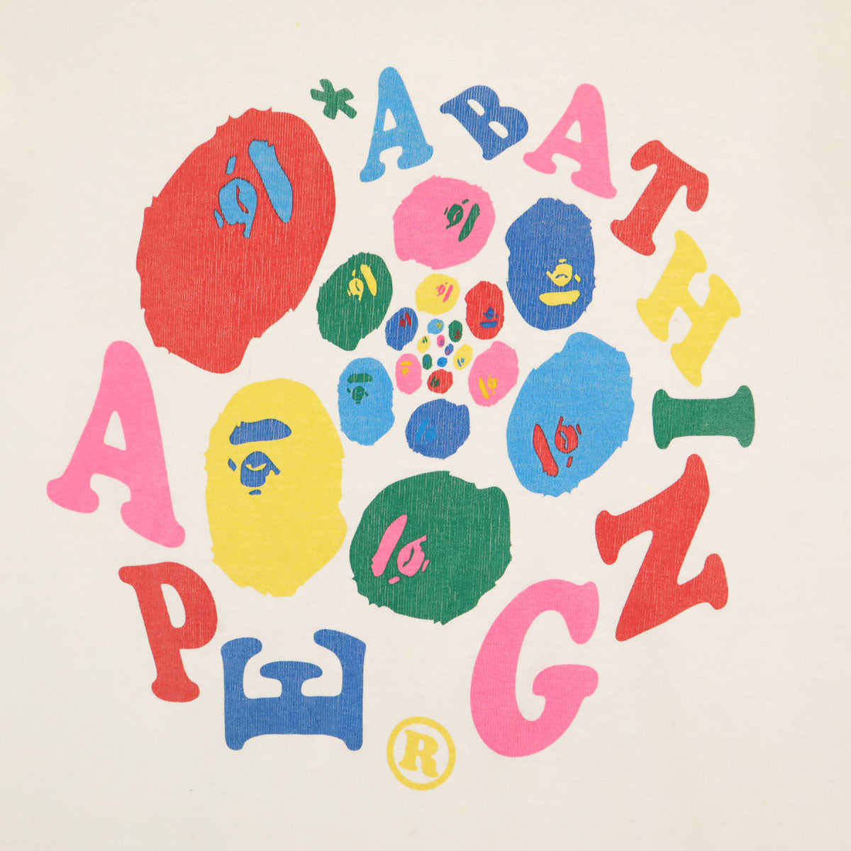 BAPE ベイプ 日本製 半袖 Tシャツ S ホワイト メンズ