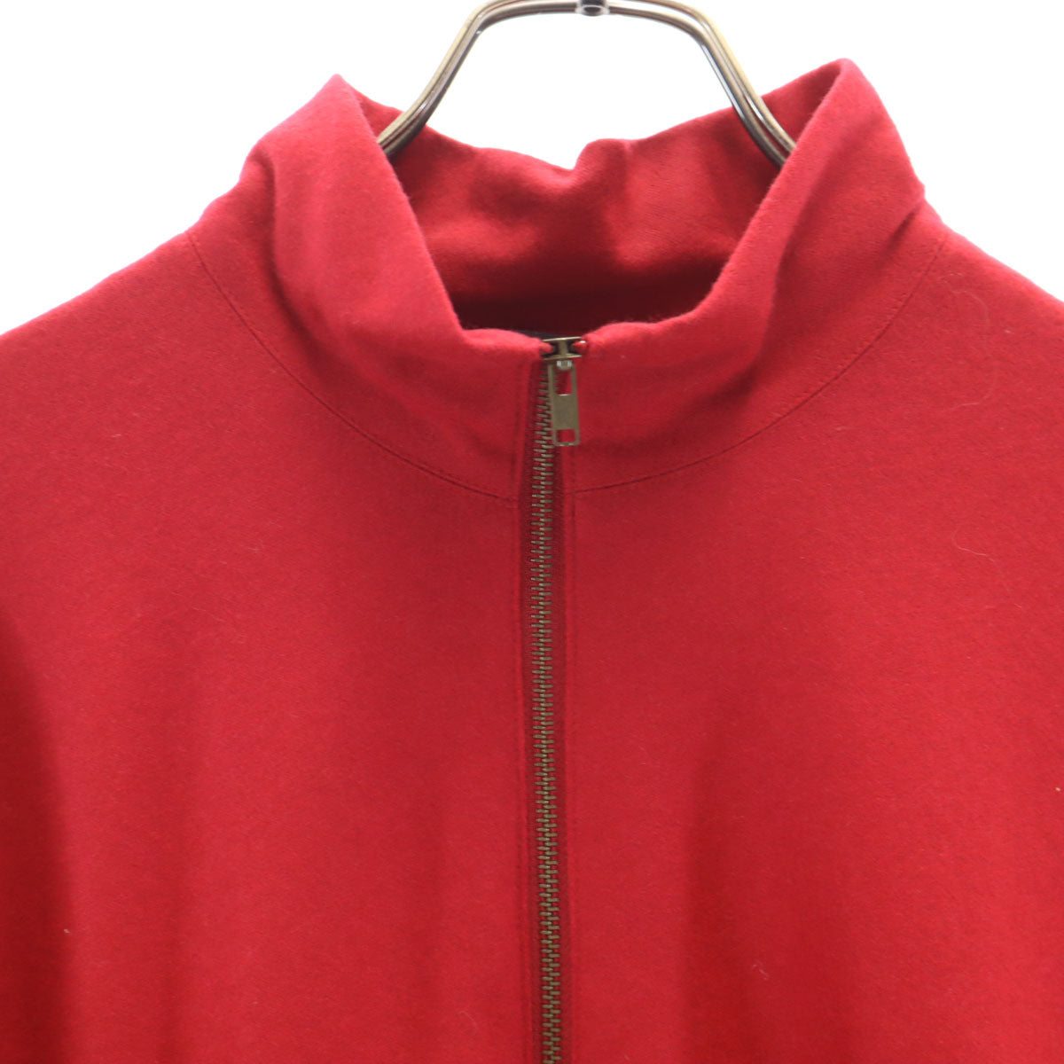 LANCEL ランセル モックネック ニットジャケット M レッド レディース