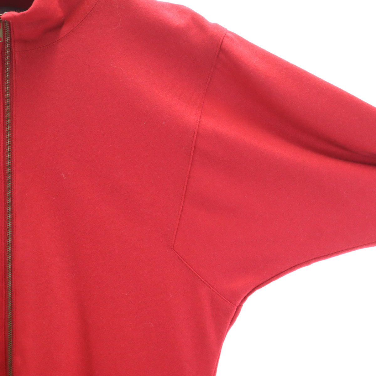 LANCEL ランセル モックネック ニットジャケット M レッド レディース