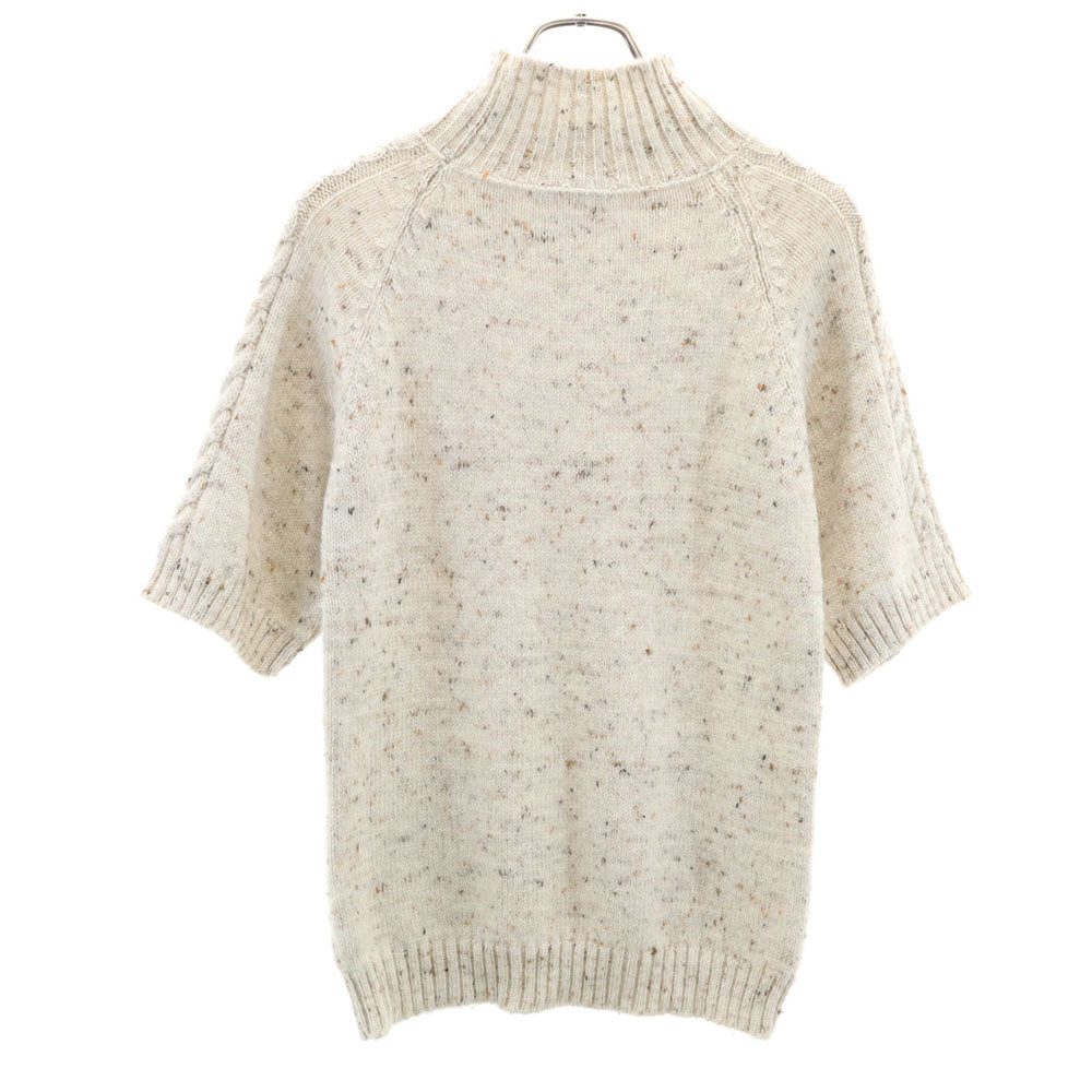 ミキミアリー 半袖 ハイネック セーター 36 ベージュ ニット レディース