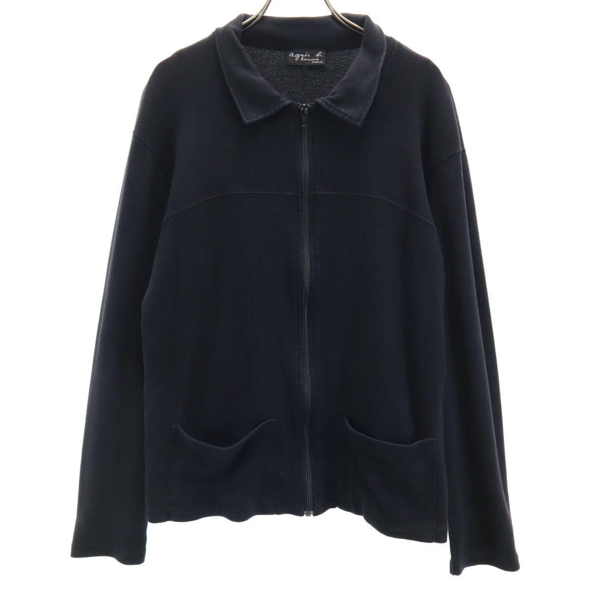 agnes b. homme アニエスベーオム 日本製 天竺 ブルゾン ブラック ジャケット メンズ