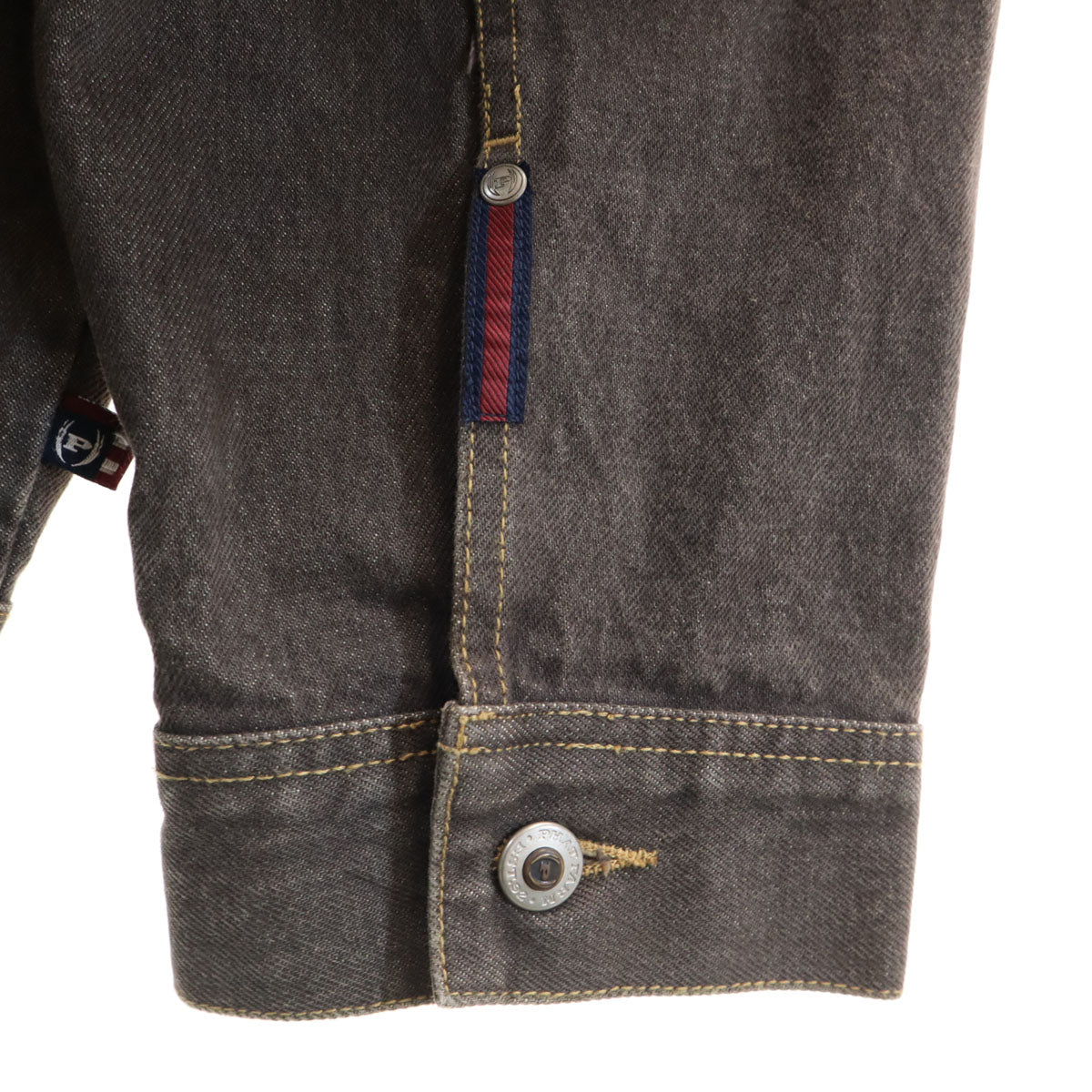 PHAT FARM ファットファーム バックロゴ デニムジャケット 2XL ブラウン ジージャン ビッグサイズ メンズ