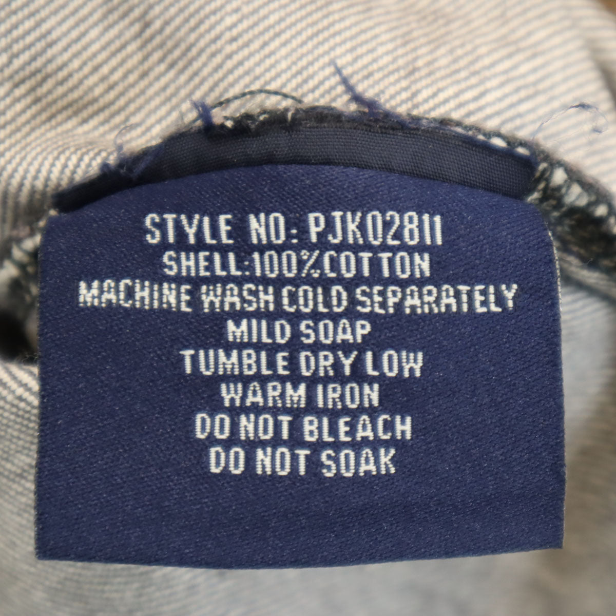 PHAT FARM ファットファーム バックロゴ デニムジャケット 2XL ブラウン ジージャン ビッグサイズ メンズ