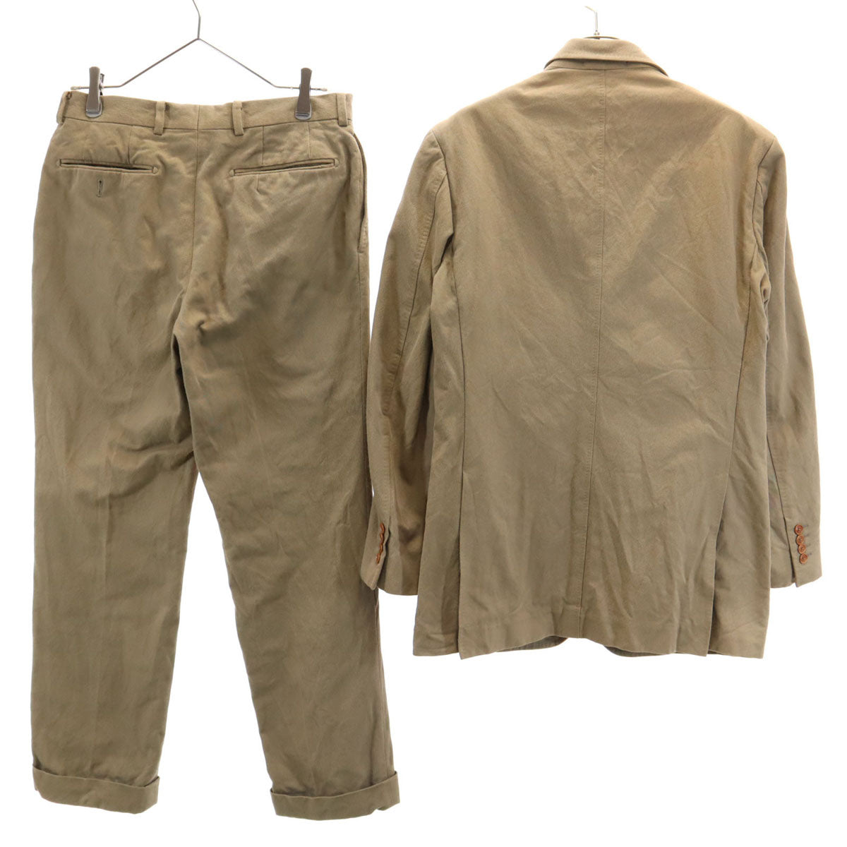 EDIFICE エディフィス 日本製 テーラードジャケット 上下 セットアップ 46 ブラウン系 メンズ