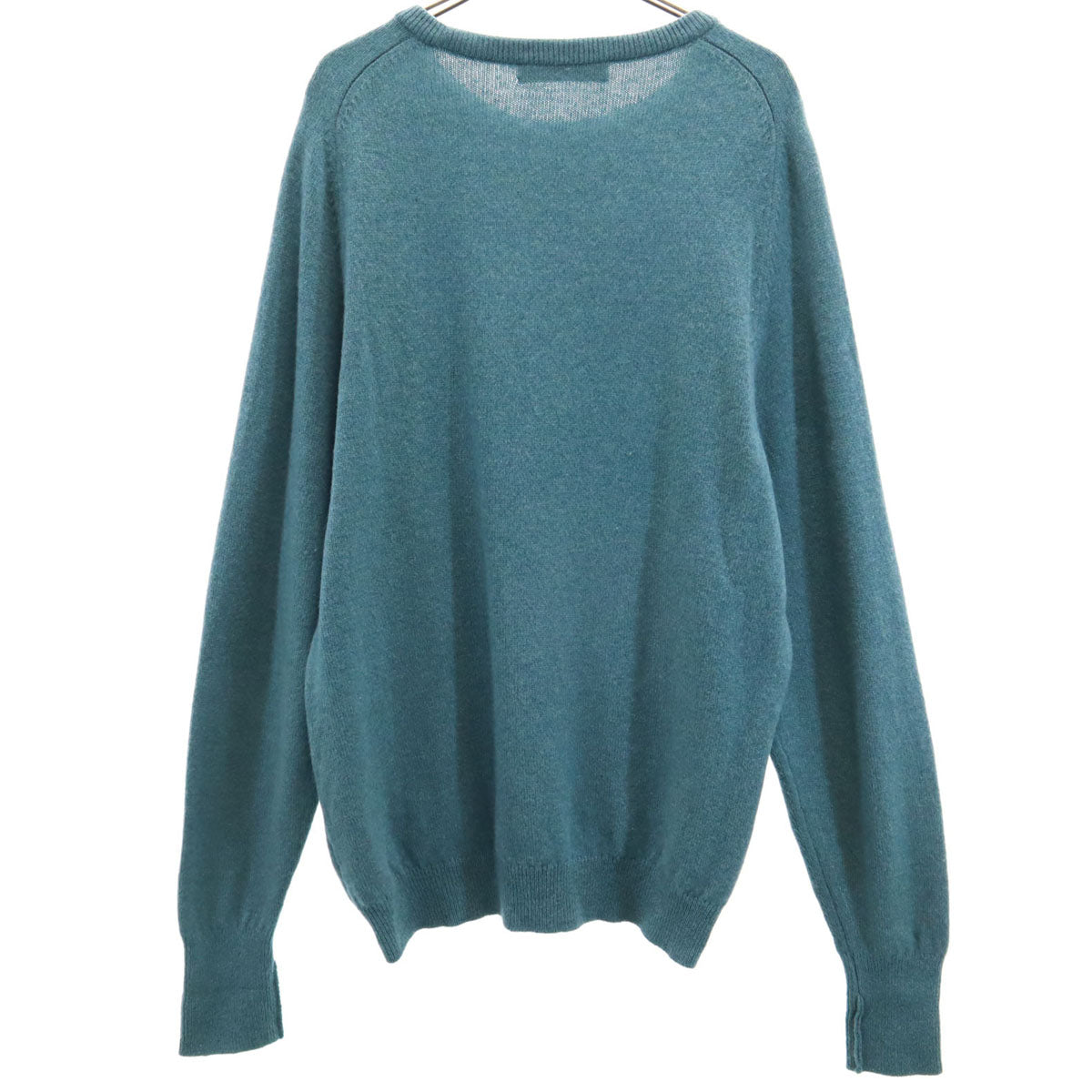 Burberrys バーバリーズ 90s イングランド製 ウール オールド 長袖 セーター 38 ブルーグリーン メンズ