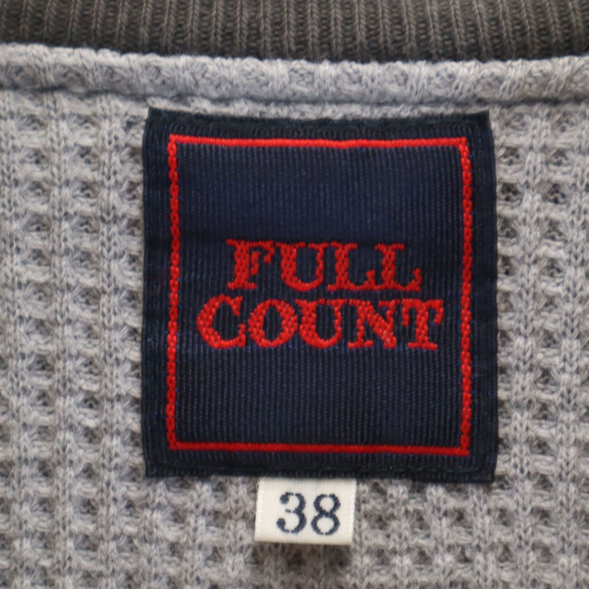FULLCOUNT フルカウント 日本製 スウェット ジャケット 38 グレー系 裏サーマル メンズ