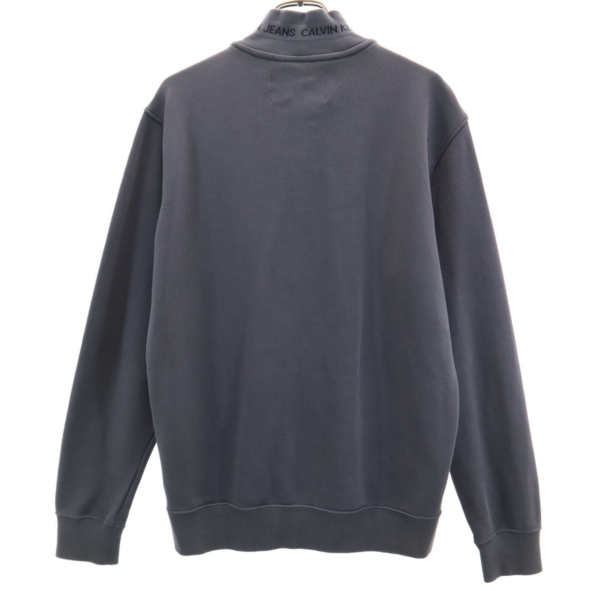 Calvin klein Jeans カルバンクラインジーンズ 長袖 ハーフジップ スウェット S チャコールグレー メンズ
