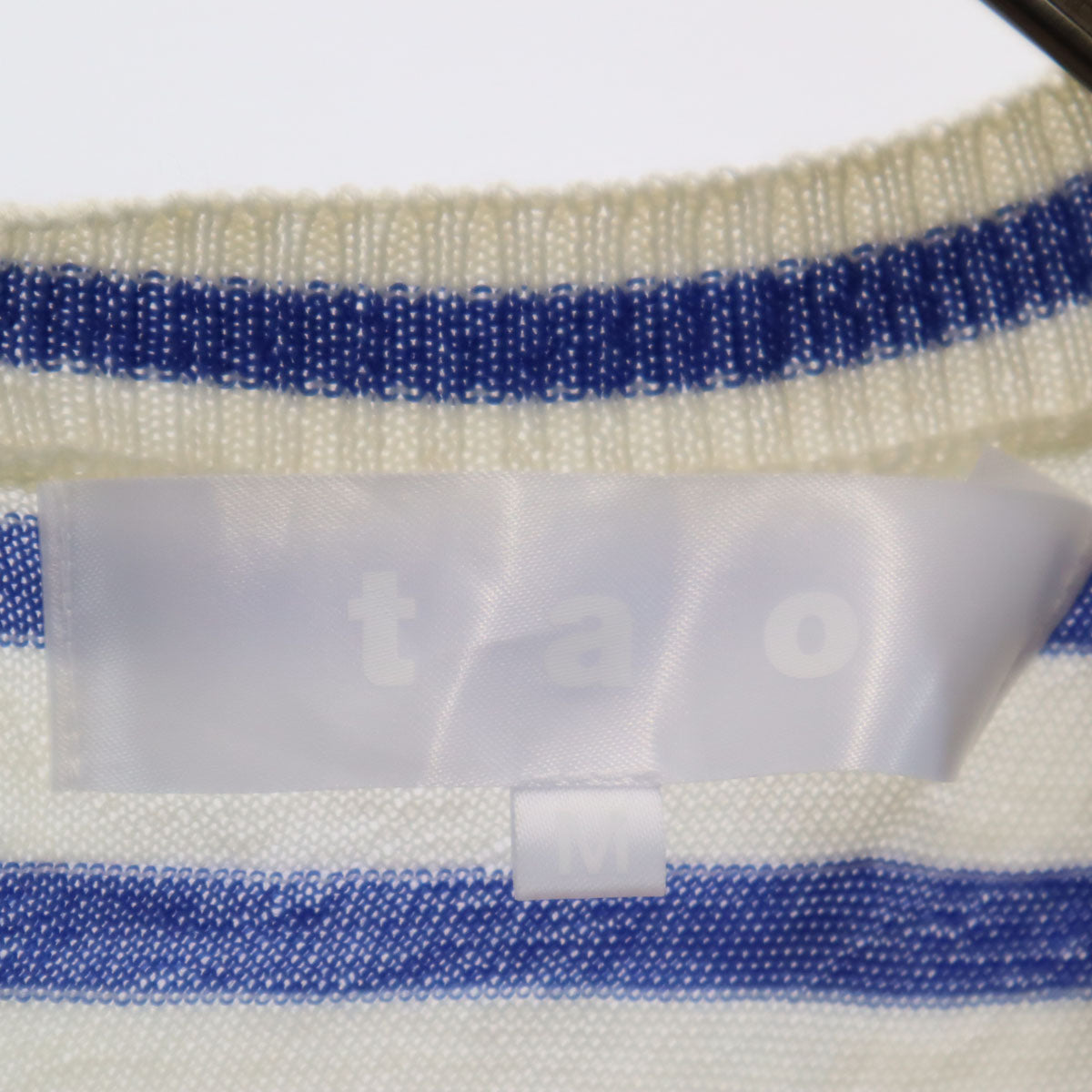 tao タオ 2021年 ボーダー柄 長袖 ニット M アイボリー コム デ ギャルソン レディース