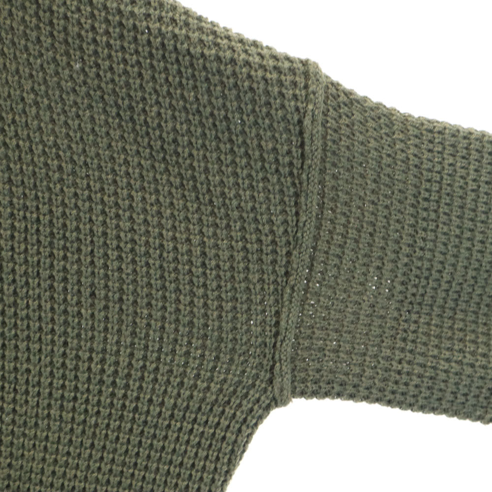 ITEMS URBAN RESEARCH アイテムズ アーバンリサーチ 長袖 ワッフル ニット FREE カーキ レディース