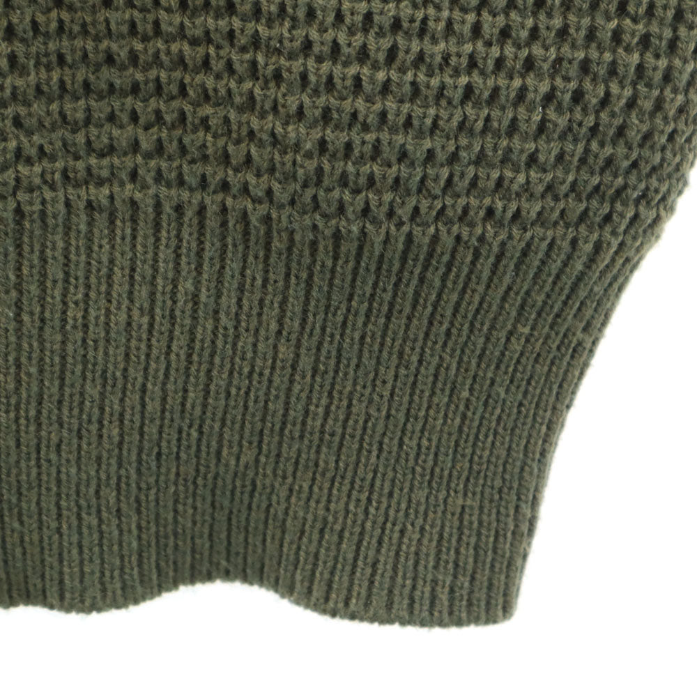 ITEMS URBAN RESEARCH アイテムズ アーバンリサーチ 長袖 ワッフル ニット FREE カーキ レディース