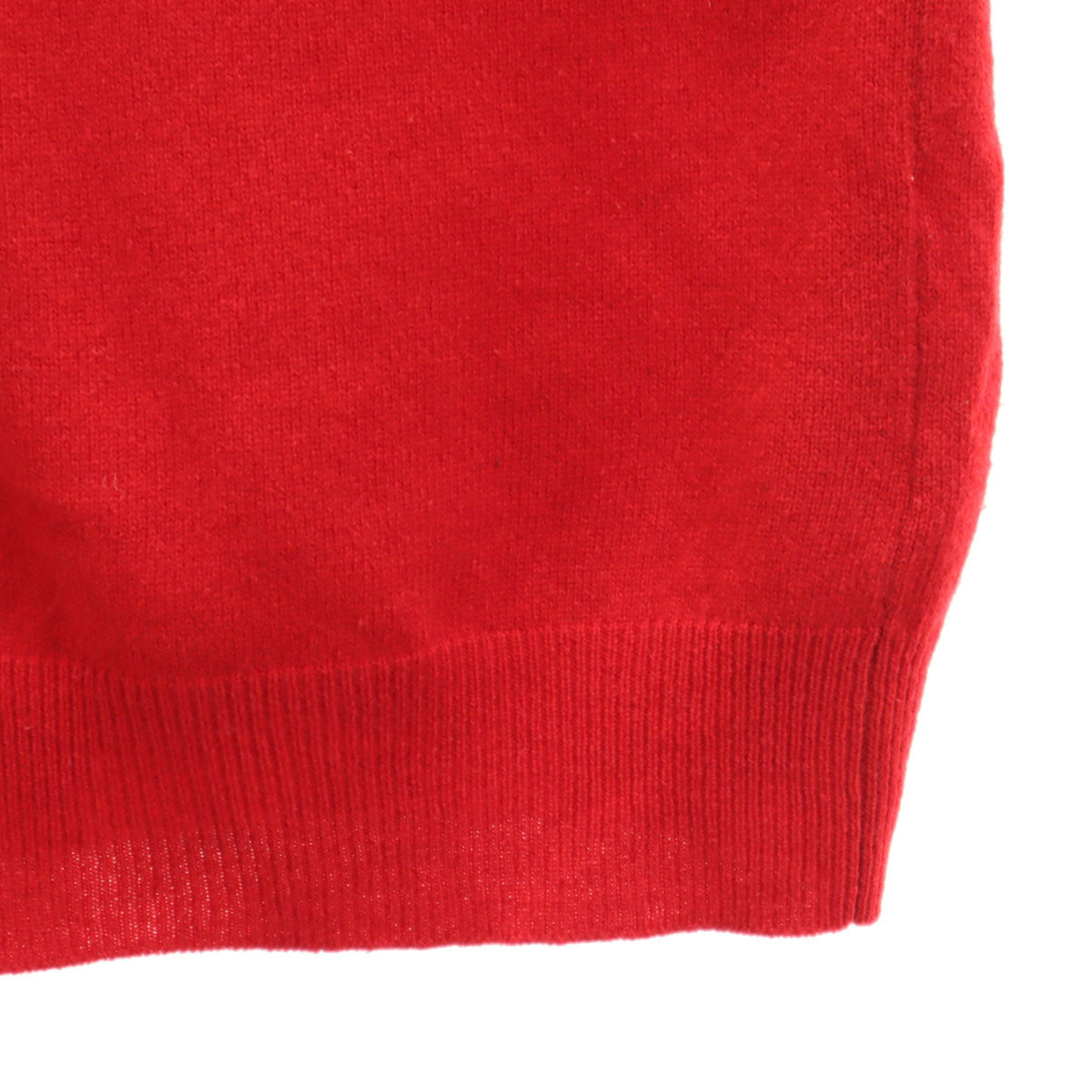 PLAY COMME des GARCONS プレイコムデギャルソン 2011年 日本製 ウール 長袖 Vネック ニットカーディガン L 赤 メンズ