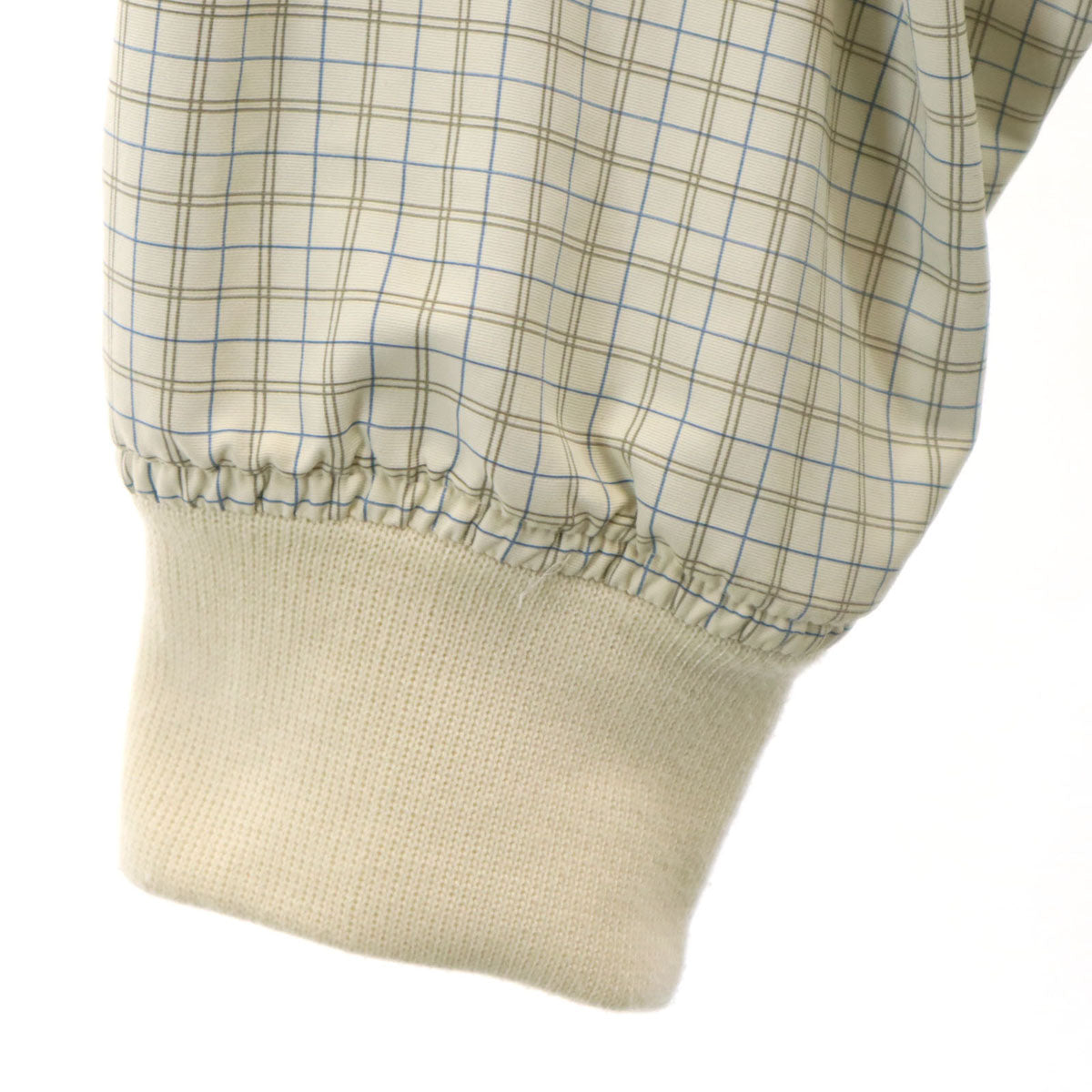 patagonia パタゴニア チェック ナイロンジャケット L クリーム系 27265F7 アウトドア 裏フリース メンズ