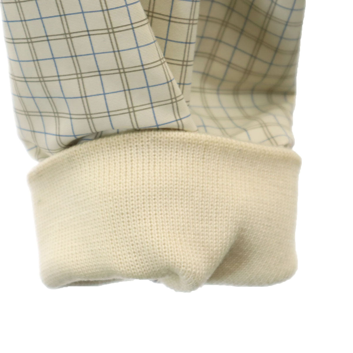 patagonia パタゴニア チェック ナイロンジャケット L クリーム系 27265F7 アウトドア 裏フリース メンズ