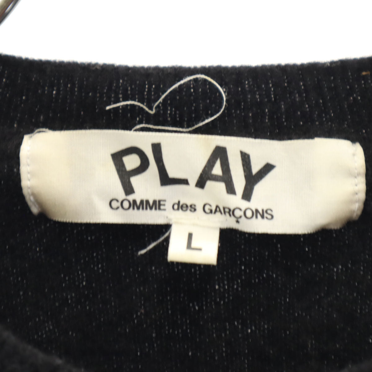 PLAY COMME des GARCONS プレイコムデギャルソン 日本製 ウール 長袖 カーディガン L ブラック系 ニット レディース