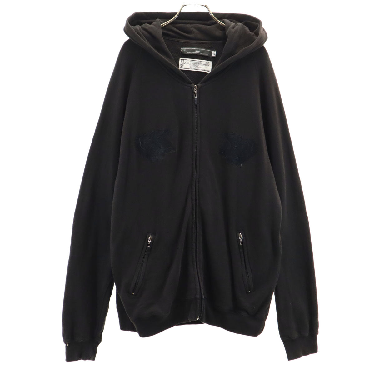 NOTICE ノーティス INSTIC 長袖 ジップパーカー ブラック系 メンズ