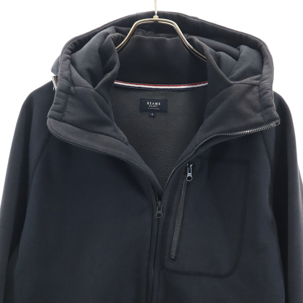 BEAMS HEART ビームスハート 長袖 パーカー L ブラック 裏フリース メンズ