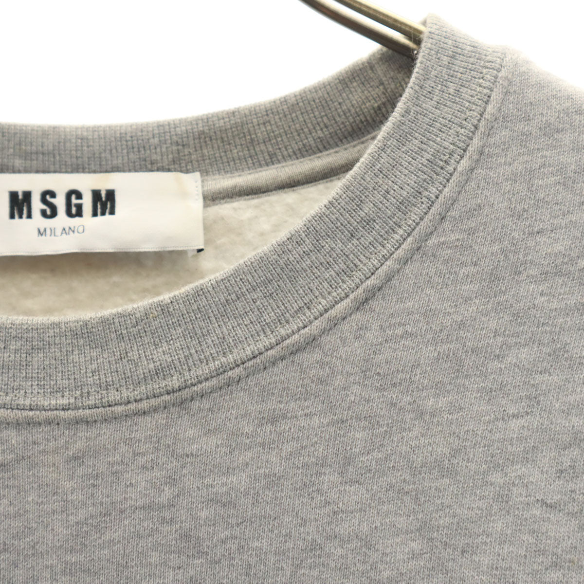 MSGM エムエスジーエム 長袖 スウェット トレーナー S グレー 裏起毛 レディース