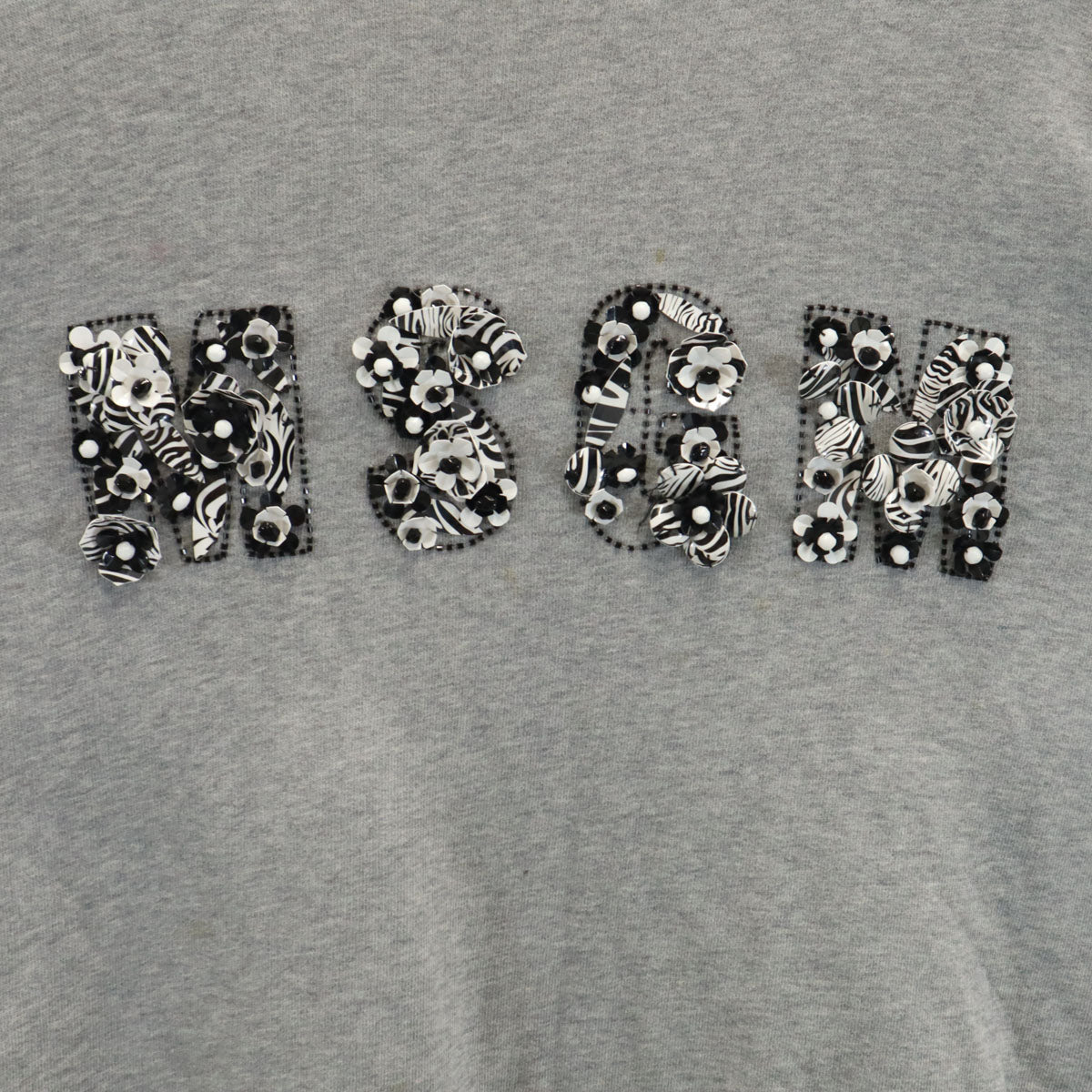 MSGM エムエスジーエム 長袖 スウェット トレーナー S グレー 裏起毛 レディース