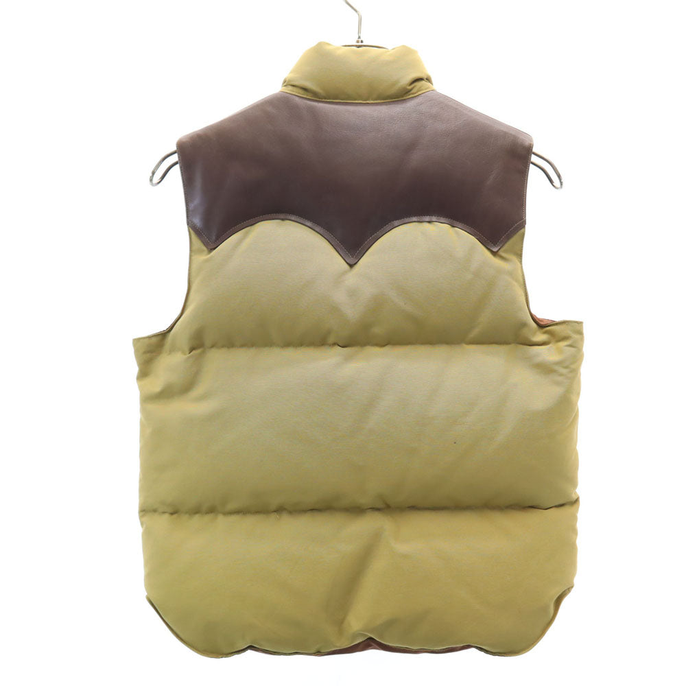 CLOVERLEAF クローバーリーフ 長袖 レザー切り替え ダウンベスト free ベージュ cL10340 東洋エンタープライズ レディース