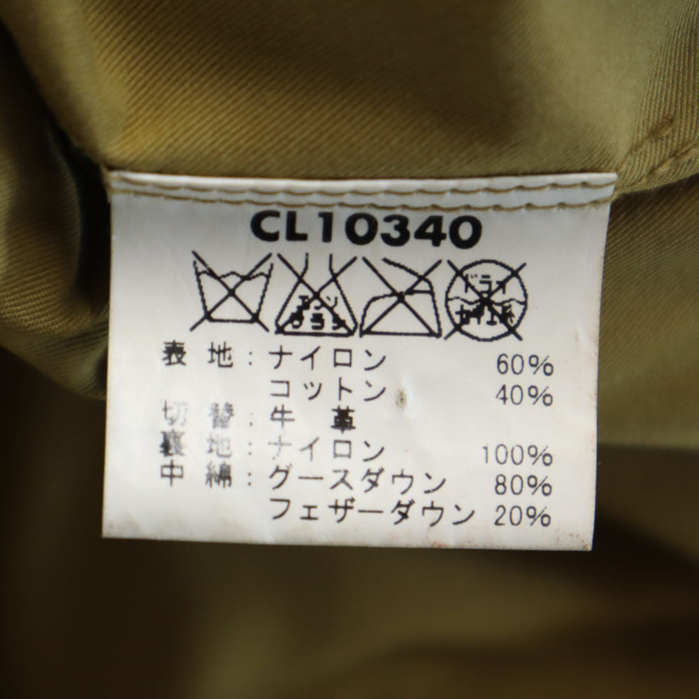 CLOVERLEAF クローバーリーフ 長袖 レザー切り替え ダウンベスト free ベージュ cL10340 東洋エンタープライズ レディース