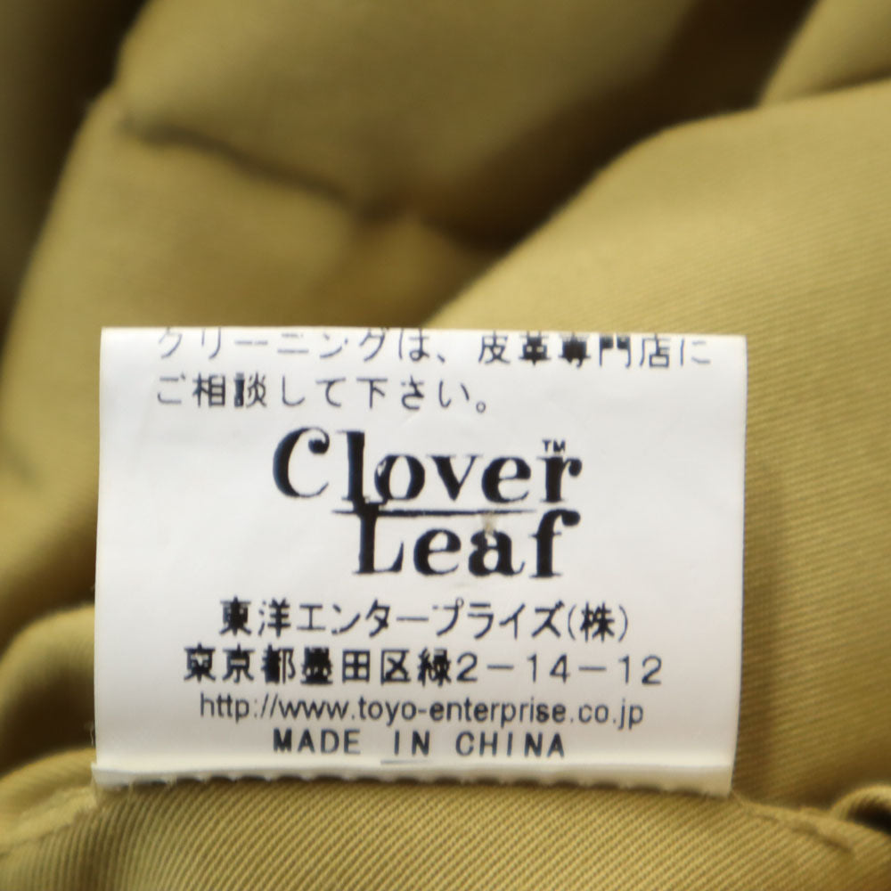 CLOVERLEAF クローバーリーフ 長袖 レザー切り替え ダウンベスト free ベージュ cL10340 東洋エンタープライズ レディース