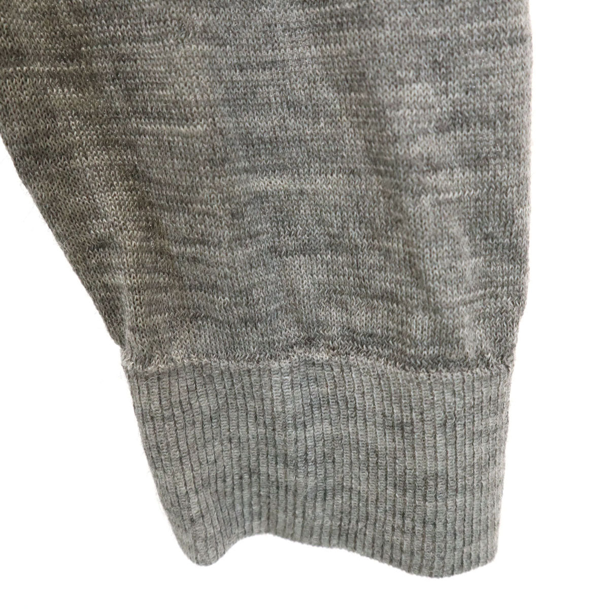 BURBERRY LONDON バーバリーロンドン シルクブレンド ダイヤ柄 長袖 Vネック カーディガン 5 グレー系 ニット レディース