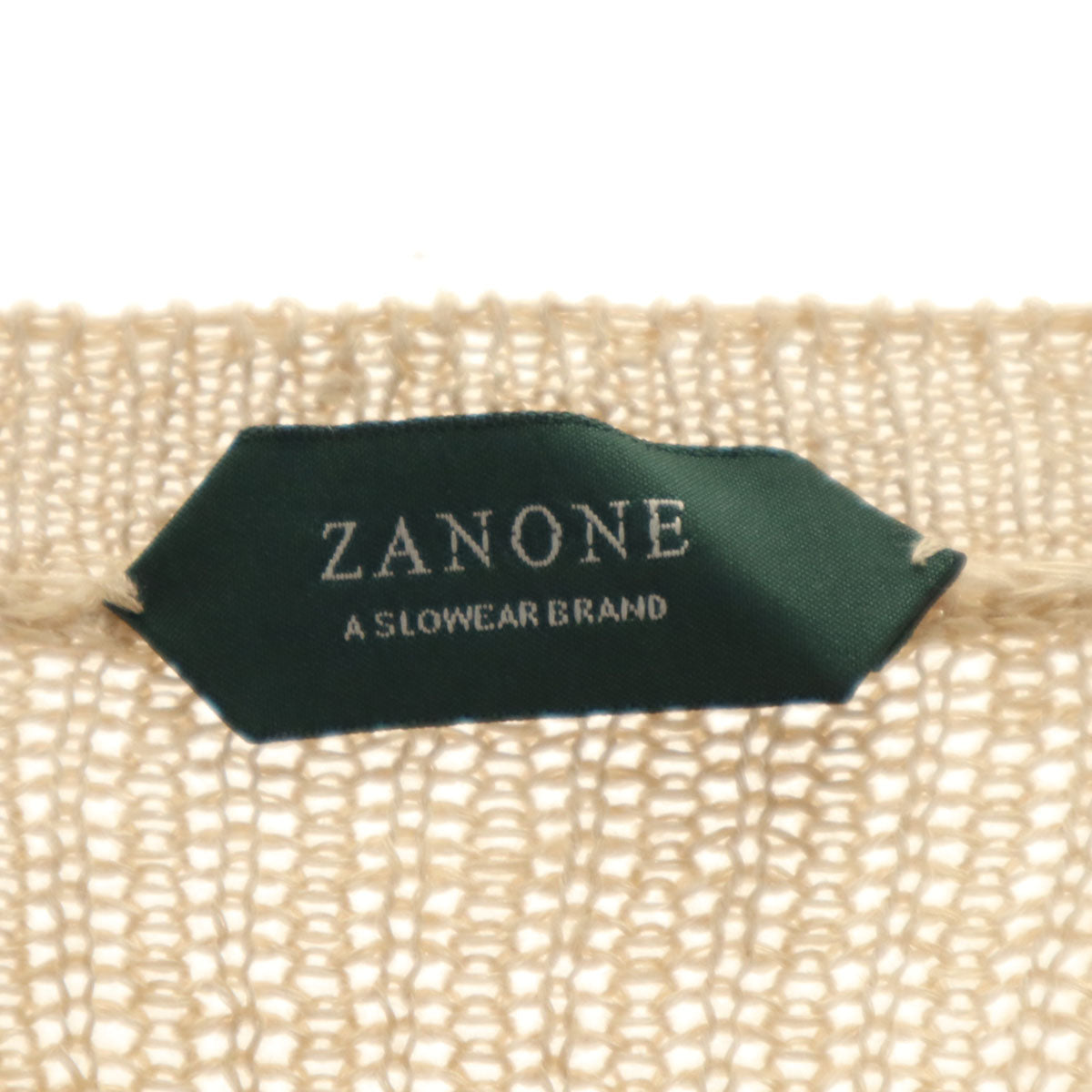 ZANONE ザノーネ イタリア製 リネン 長袖 ニット 50 ベージュ メンズ