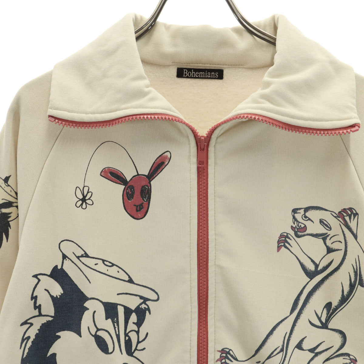 BOHEMIANS ボヘミアンズ スウェット ジップジャケット M ベージュ系 裏起毛 メンズ