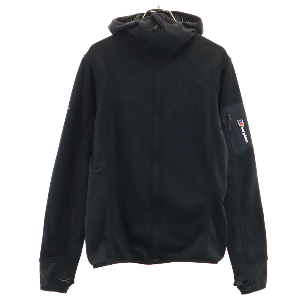 berghaus バーグハウス フードジャケット Ｍ ブラック POLARTEC メンズ