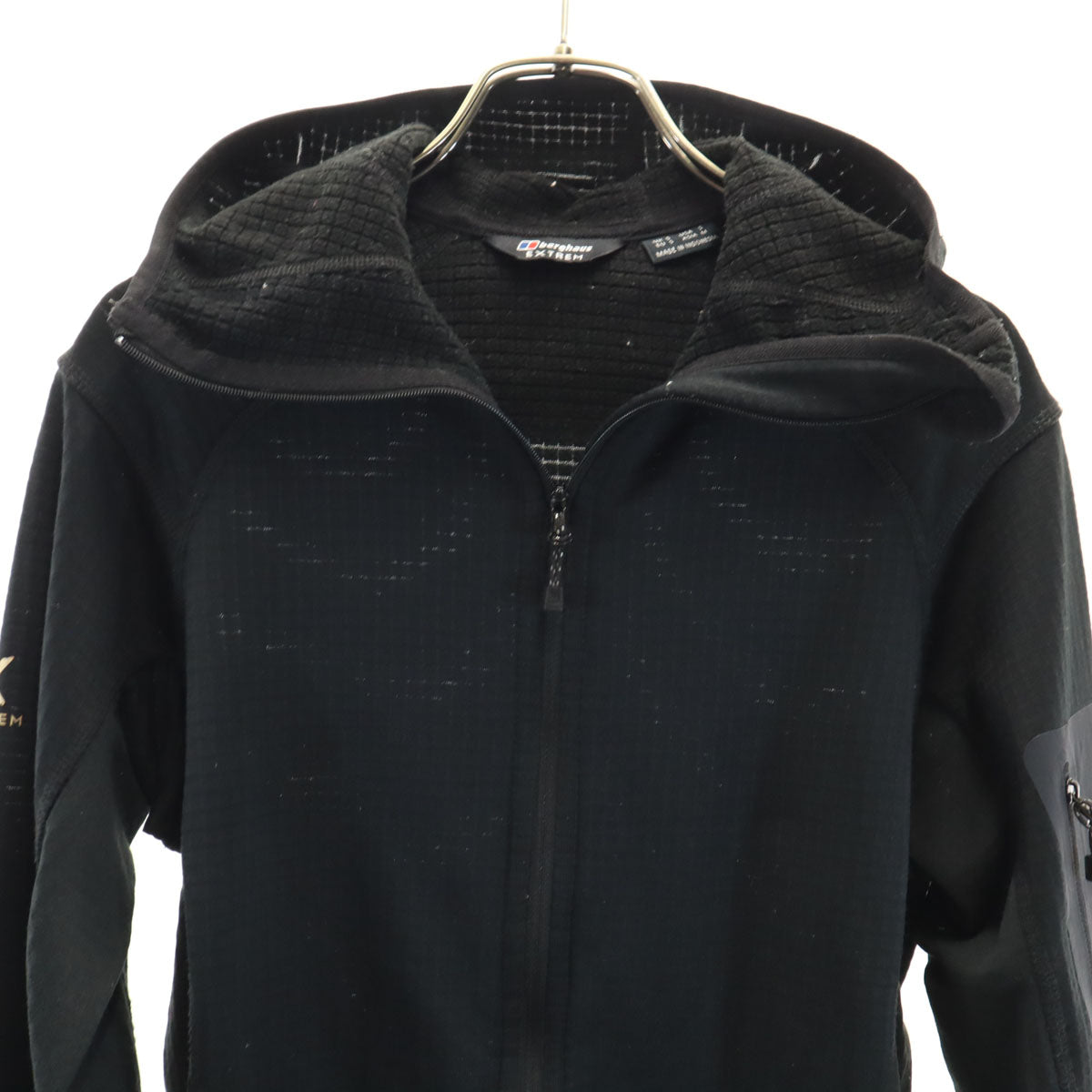 berghaus バーグハウス フードジャケット Ｍ ブラック POLARTEC メンズ