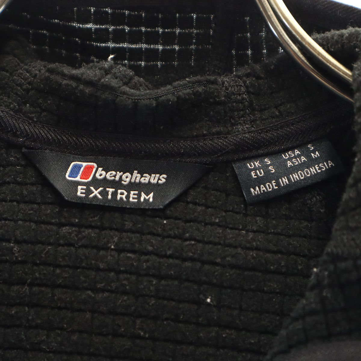 berghaus バーグハウス フードジャケット Ｍ ブラック POLARTEC メンズ