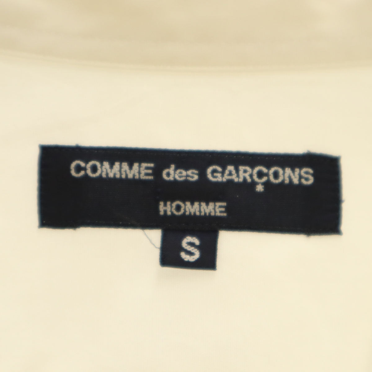 COMME des GARCONS HOMME コムデギャルソンオム 長袖 コットンシャツ S ホワイト メンズ