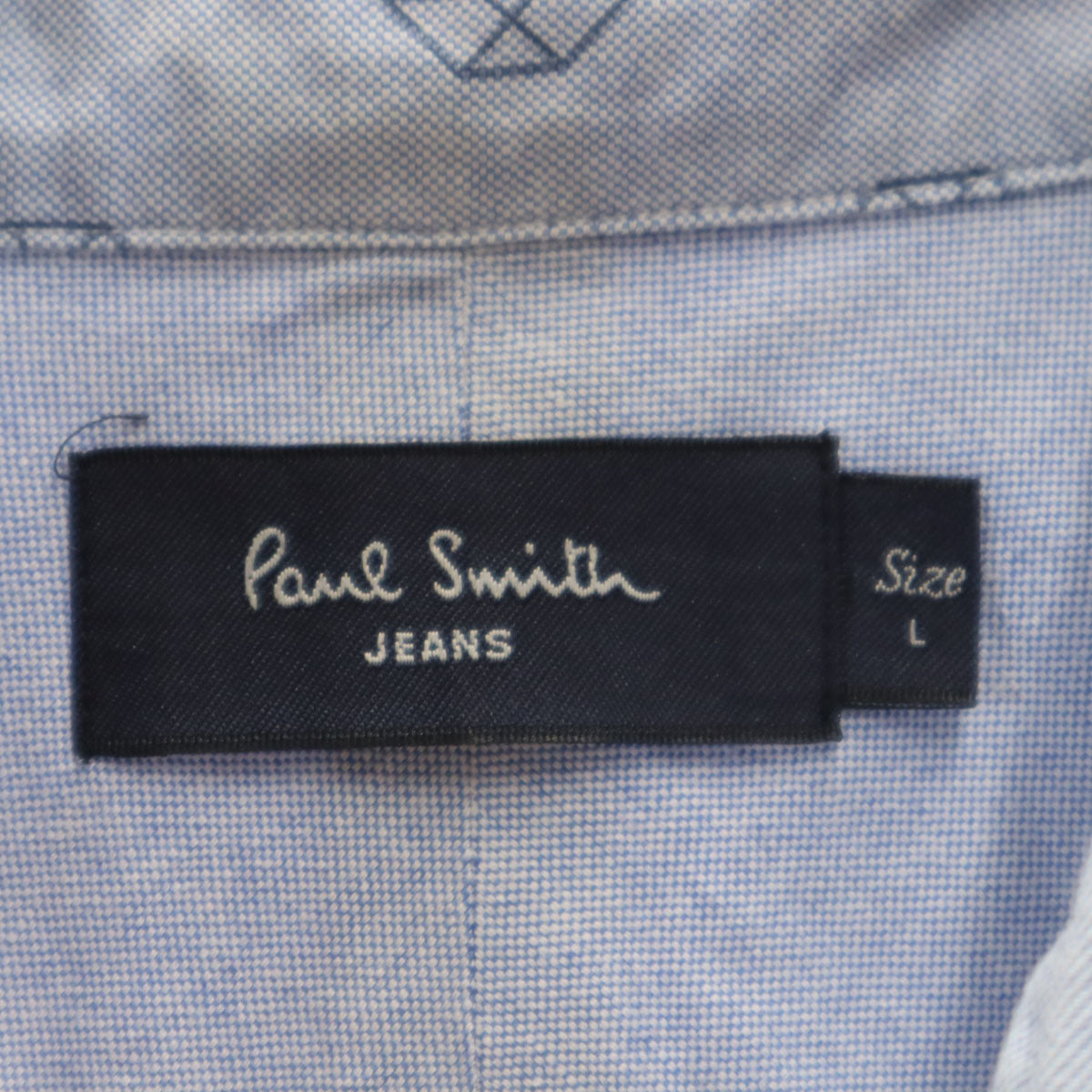 Paul Smith JEANS ポールスミスジーンズ 総柄 長袖 オックスフォード ボタンダウンシャツ L 青紫系 メンズ