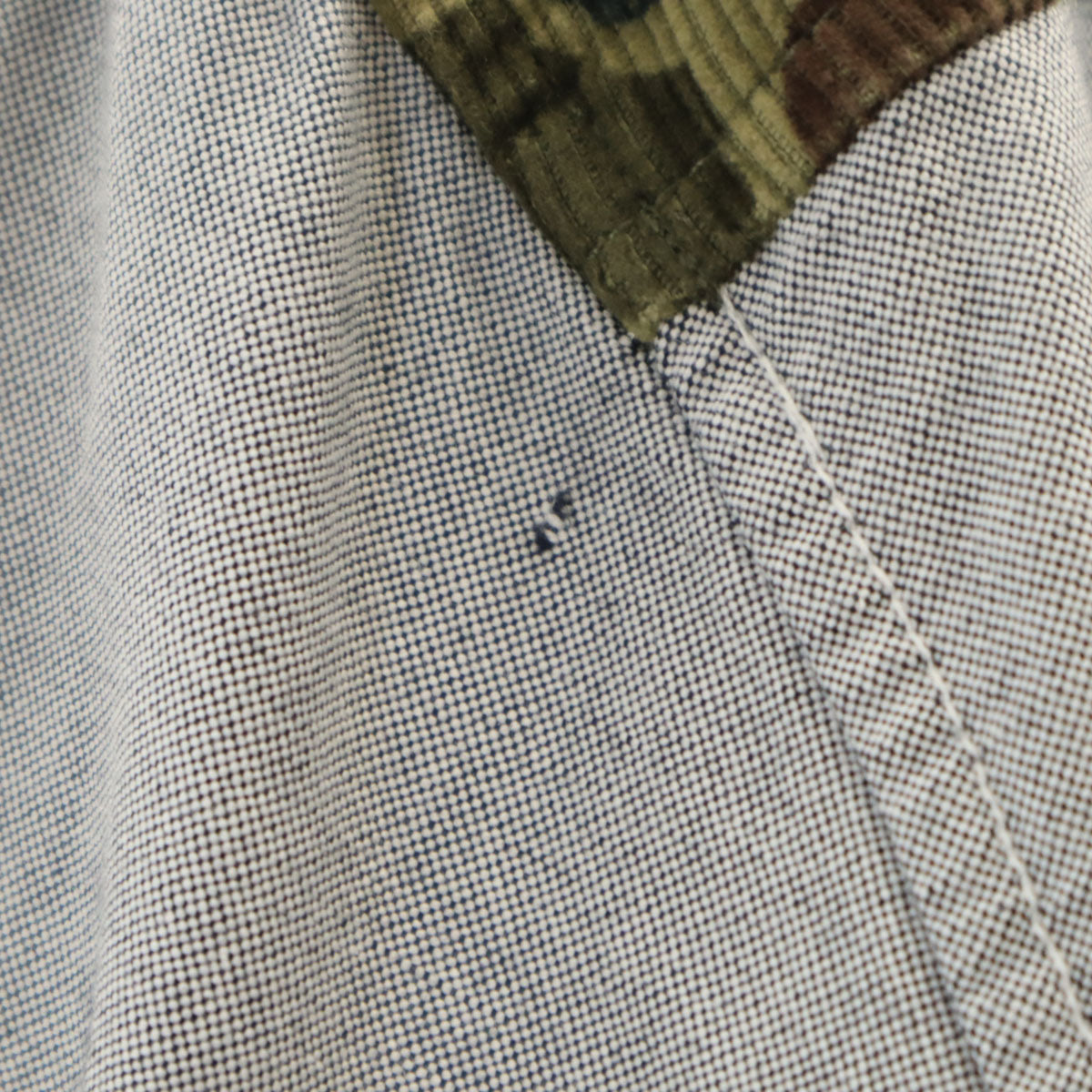 XLARGE エクストララージ カモフラ切替 長袖 オックスフォード ボタンダウンシャツ M グレー メンズ