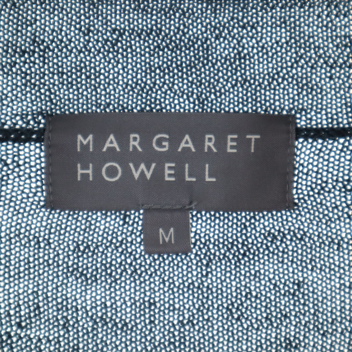 MARGARET HOWELL マーガレットハウエル 日本製 リネンブレンド 長袖 ロールネック ニット M チャコールグレー メンズ