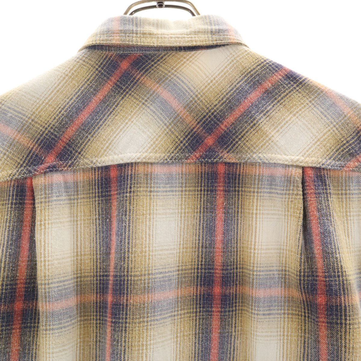 Ron Herman ロンハーマン 日本製 チェック柄 長袖 ネルシャツ S ベージュ メンズ