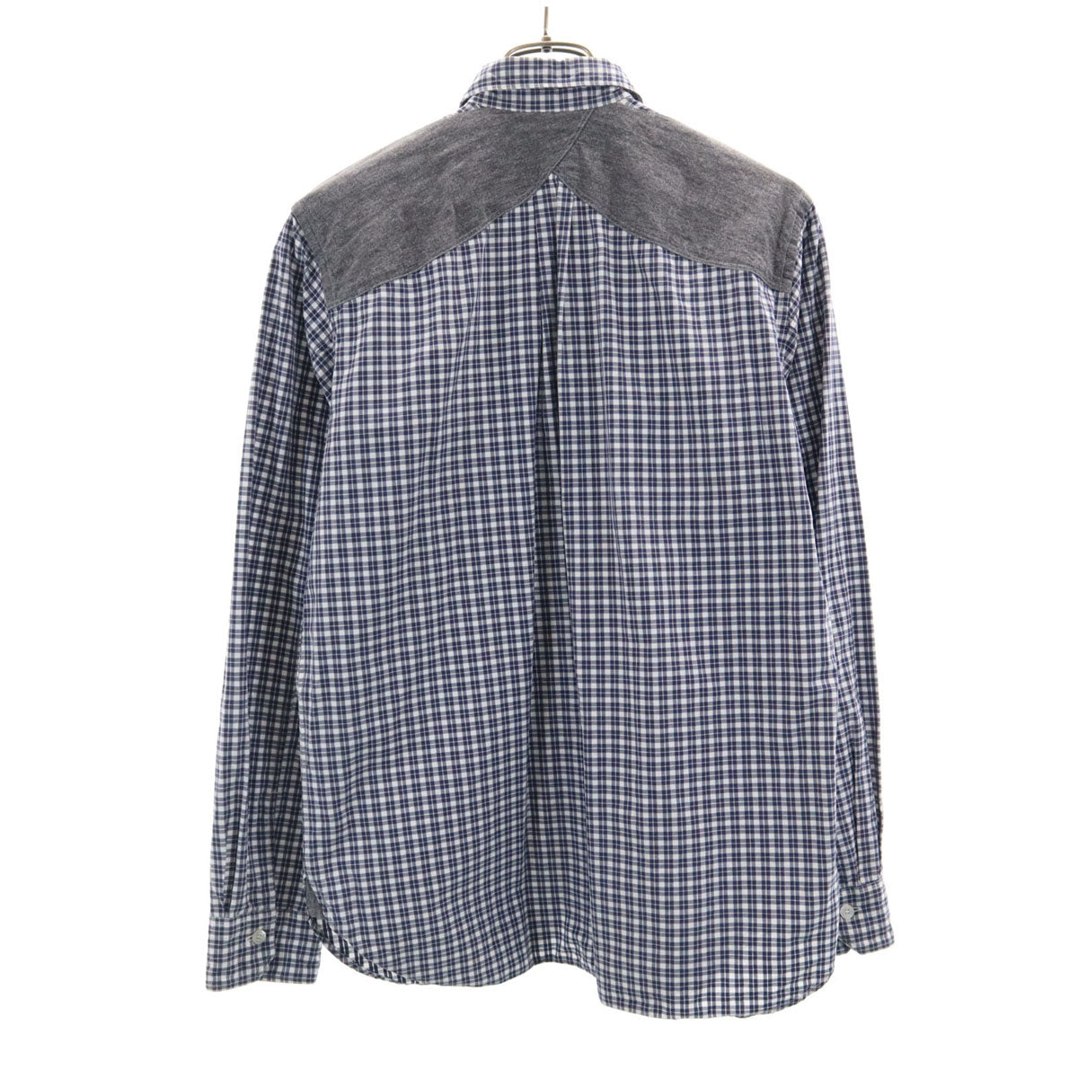 JUNYA WATANABE COMME des GARCONS MAN ジュンヤワタナベコムデギャルソンマン 2013年 日本製 チェック柄 長袖 コットンシャツ S ネイビー メンズ