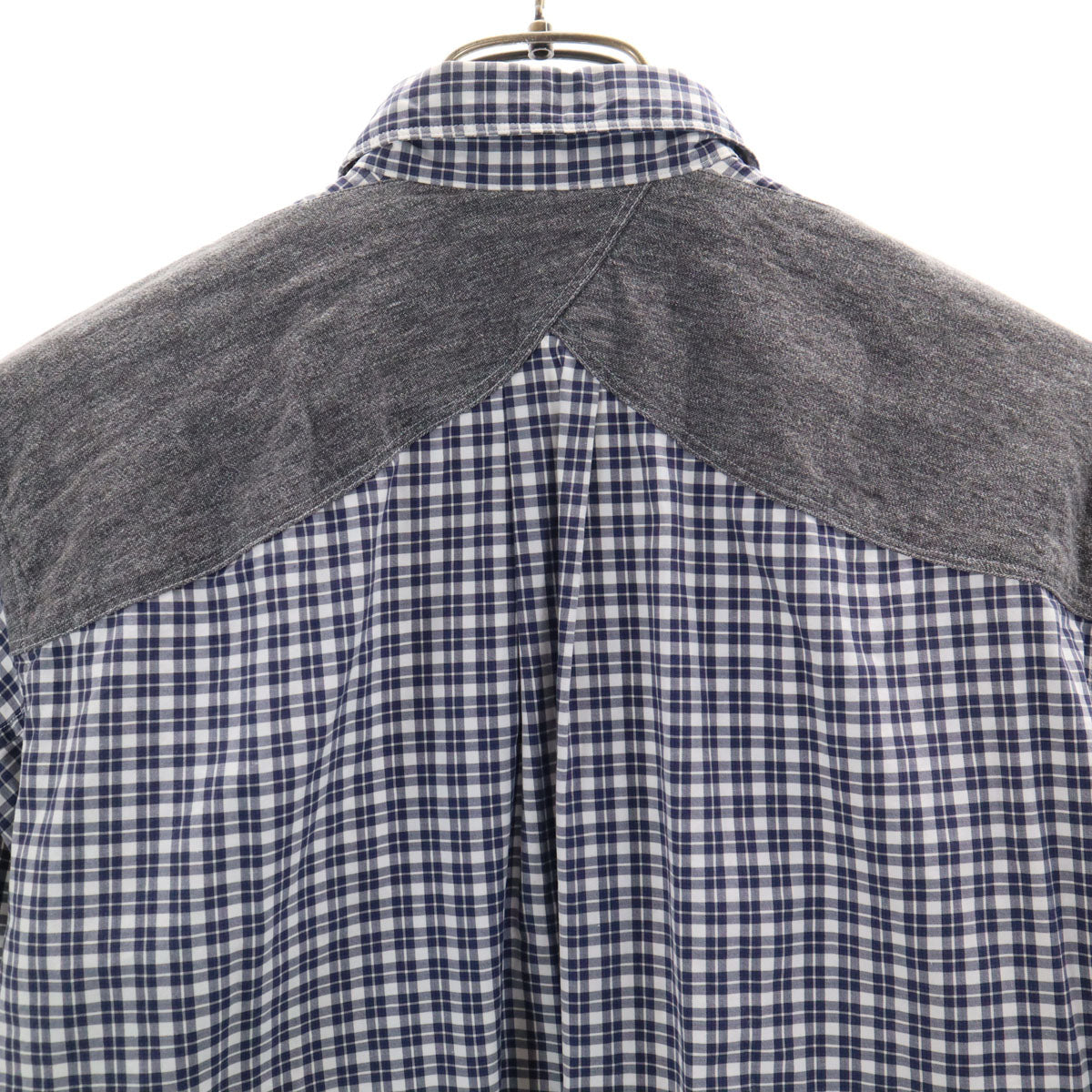 JUNYA WATANABE COMME des GARCONS MAN ジュンヤワタナベコムデギャルソンマン 2013年 日本製 チェック柄 長袖 コットンシャツ S ネイビー メンズ