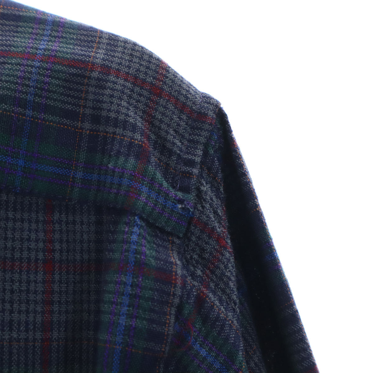 PENDLETON ペンドルトン 70s ヴィンテージ USA製 チェック柄 長袖 ボタンダウンシャツ M チャコールグレー メンズ