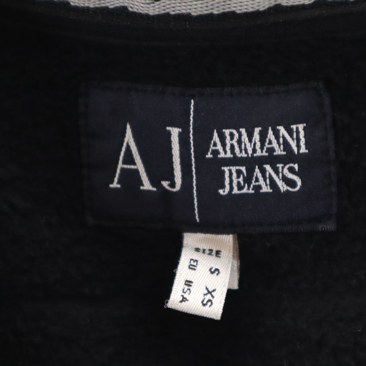ARMANI JEANS アルマーニジーンズ 長袖 ジップパーカー S ブラック メンズ