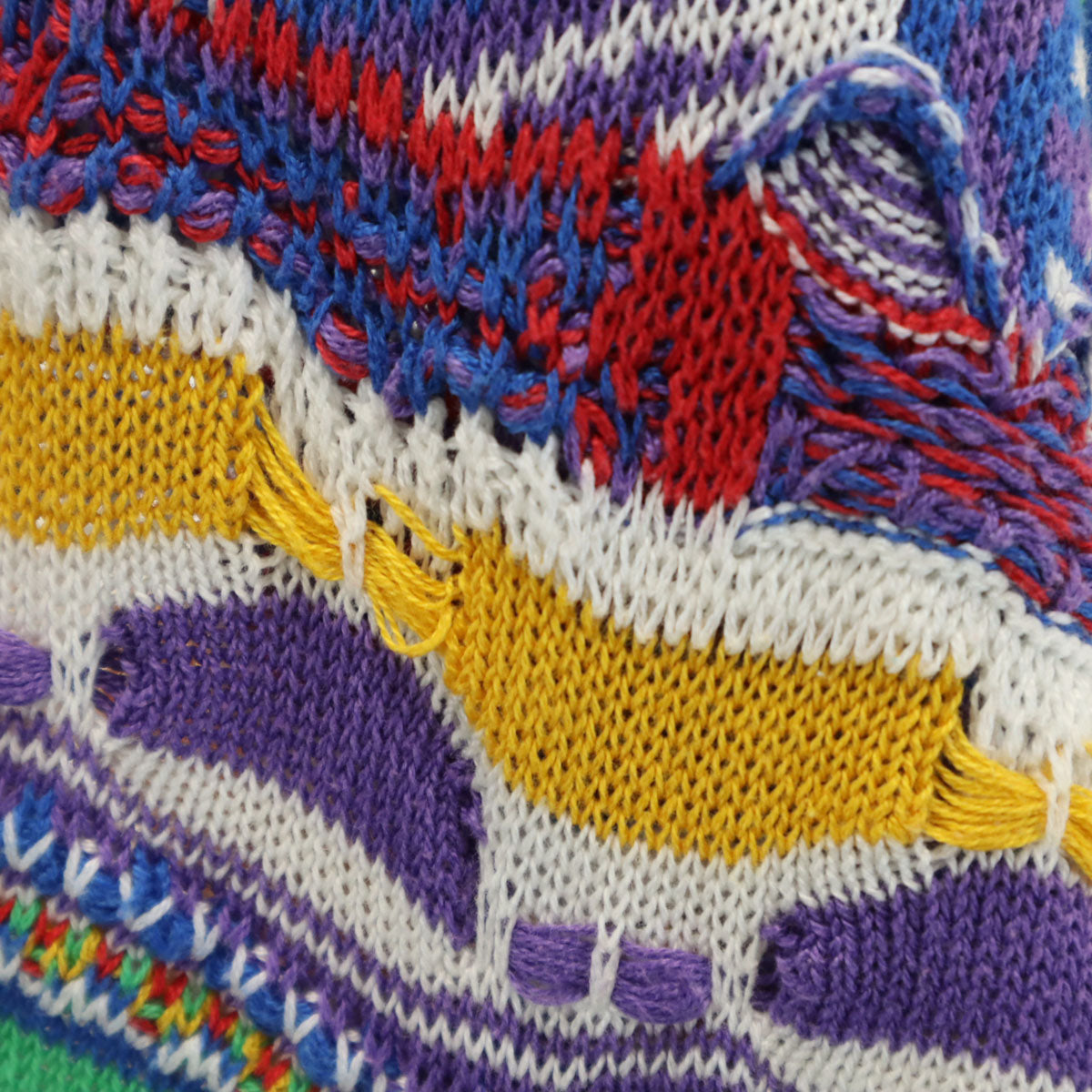 COOGI クージー 90s オーストラリア製 オールド 長袖 3D ニットカーディガン S マルチ メンズ