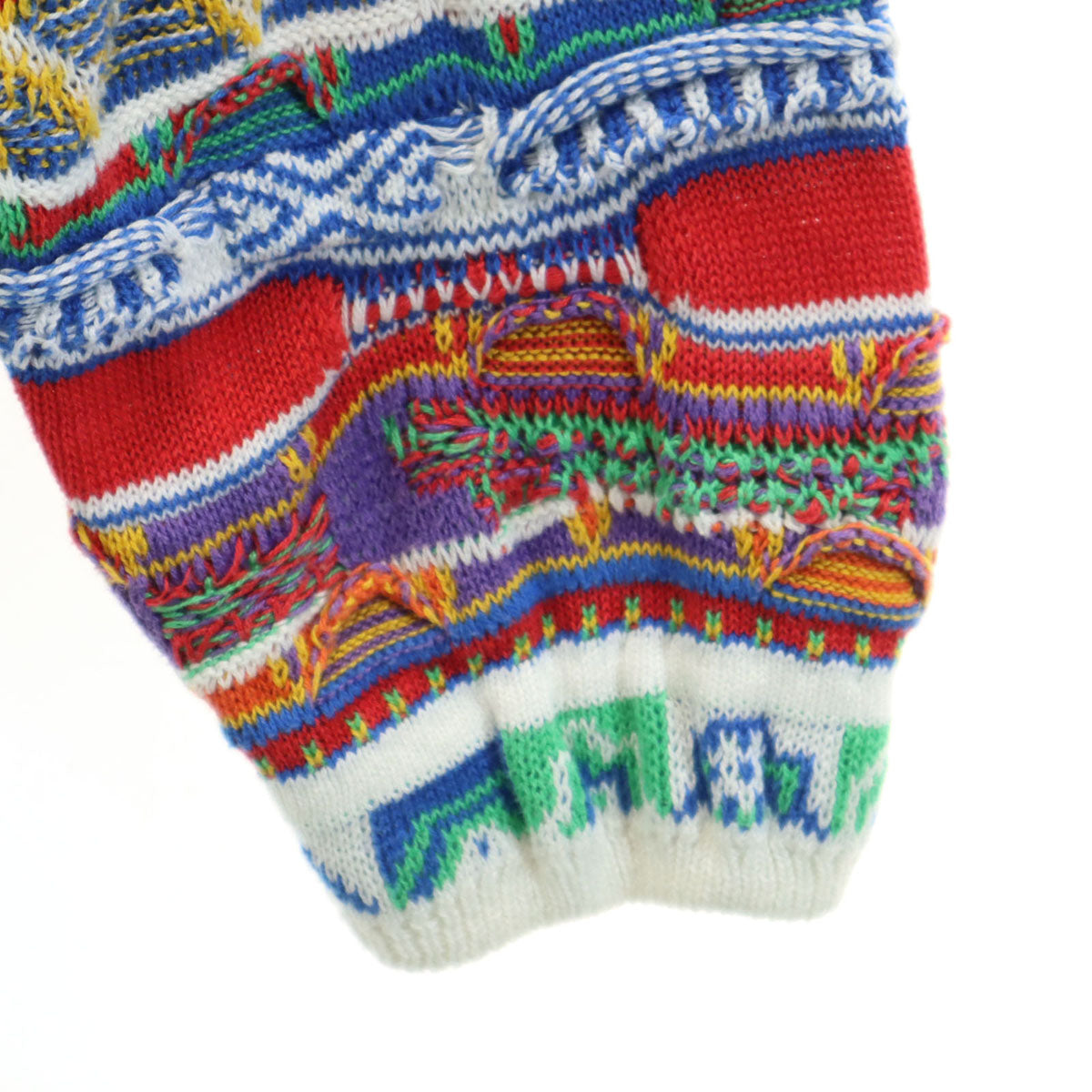 COOGI クージー 90s オーストラリア製 オールド 長袖 3D ニットカーディガン S マルチ メンズ