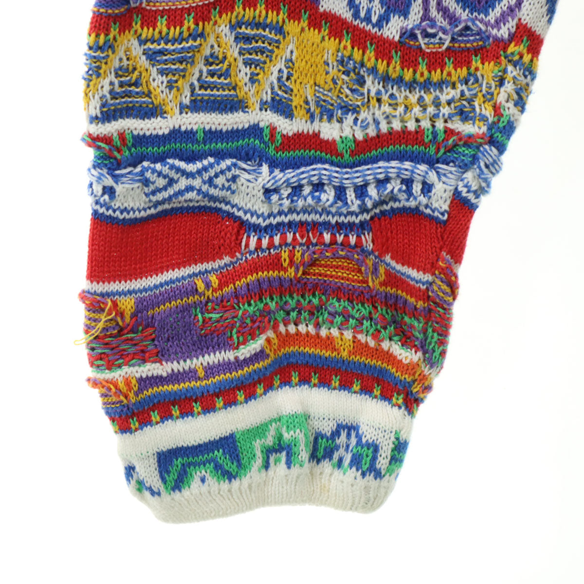 COOGI クージー 90s オーストラリア製 オールド 長袖 3D ニットカーディガン S マルチ メンズ