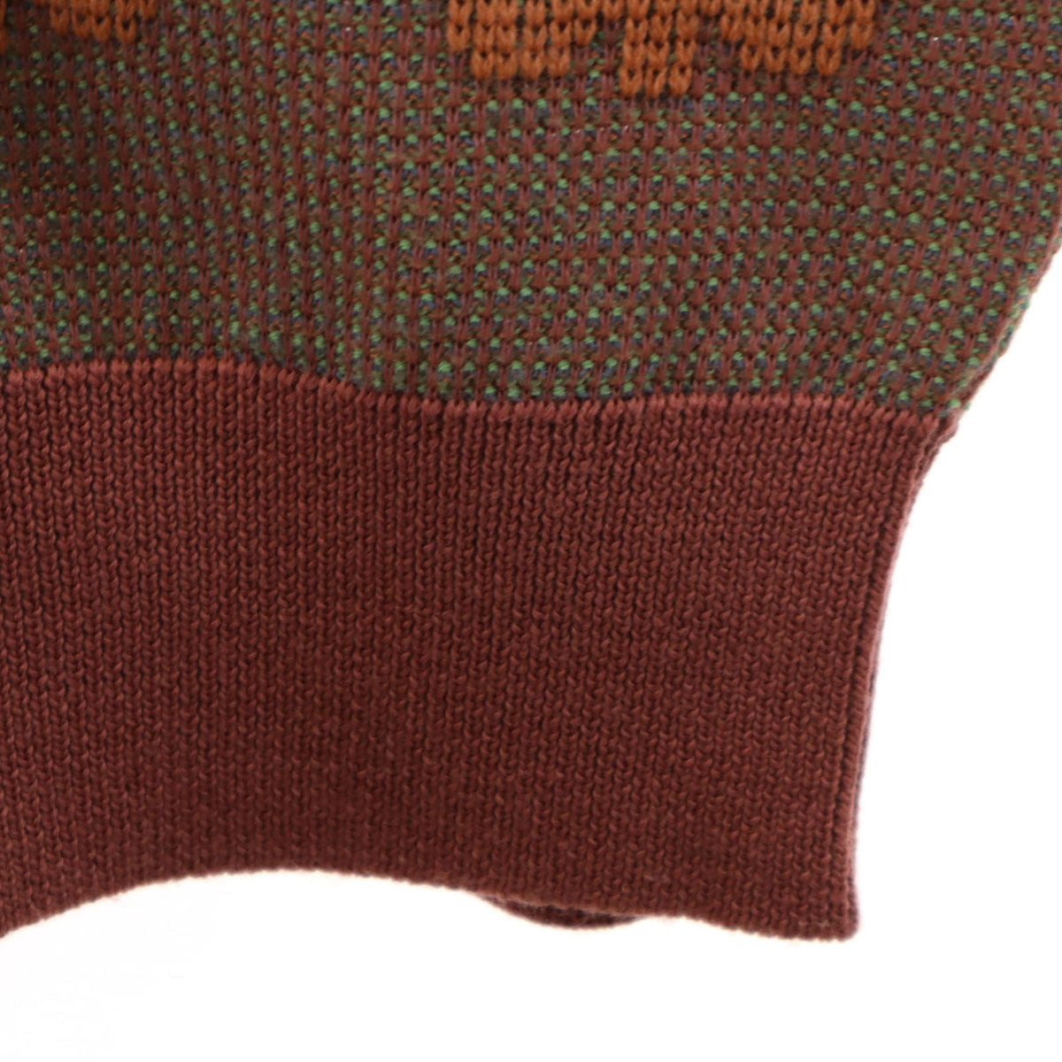 YVES SAINT LAURENT イヴサンローラン 90s オールド 総柄 長袖 セーター L ブラウン ニット メンズ