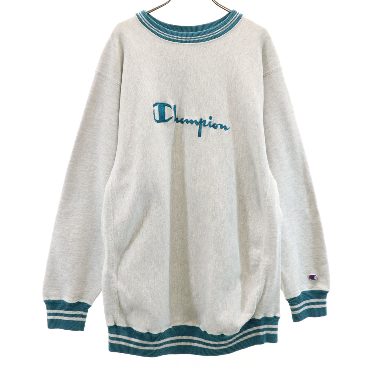 Champion チャンピオン 90s USA製 オールド 刺繍タグ 長袖 リバースウィーブ スウェット トレーナー XXL グレー ビッグサイズ メンズ