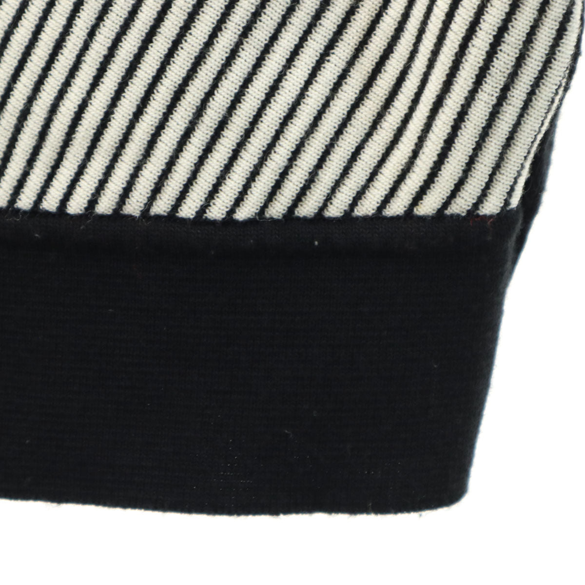 80s 90s オールド 斜ストライプ柄 長袖 セーター LL ブラック ニット メンズ