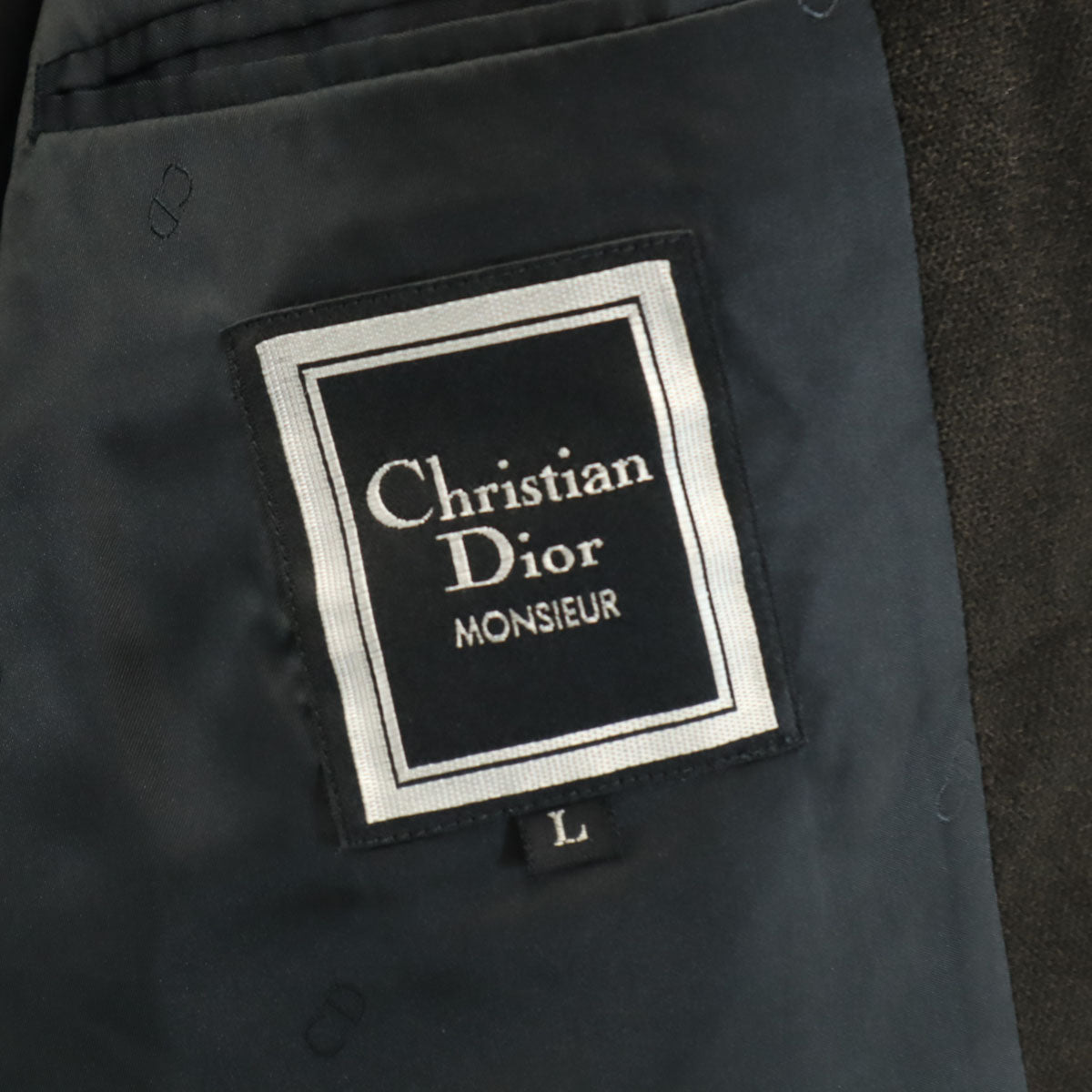 Christian Dior MONSIEUR クリスチャンディオール ムッシュ 90s オールド ベロア テーラードジャケット L ダークブラウン メンズ