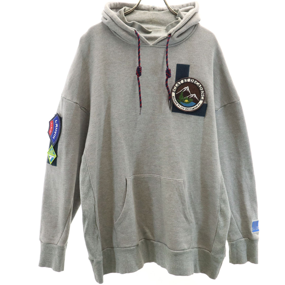 LANVIN en Bleu ランバンオンブルー 日本製 長袖 スウェットパーカー 48 ライトグレー メンズ