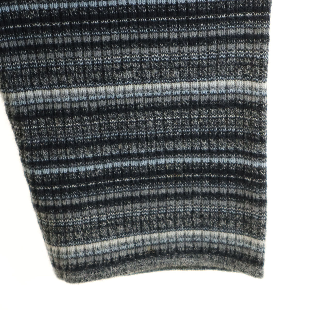 Leilian レリアン 日本製 ボーダー柄 長袖 ニット 13 グレー系 レディース