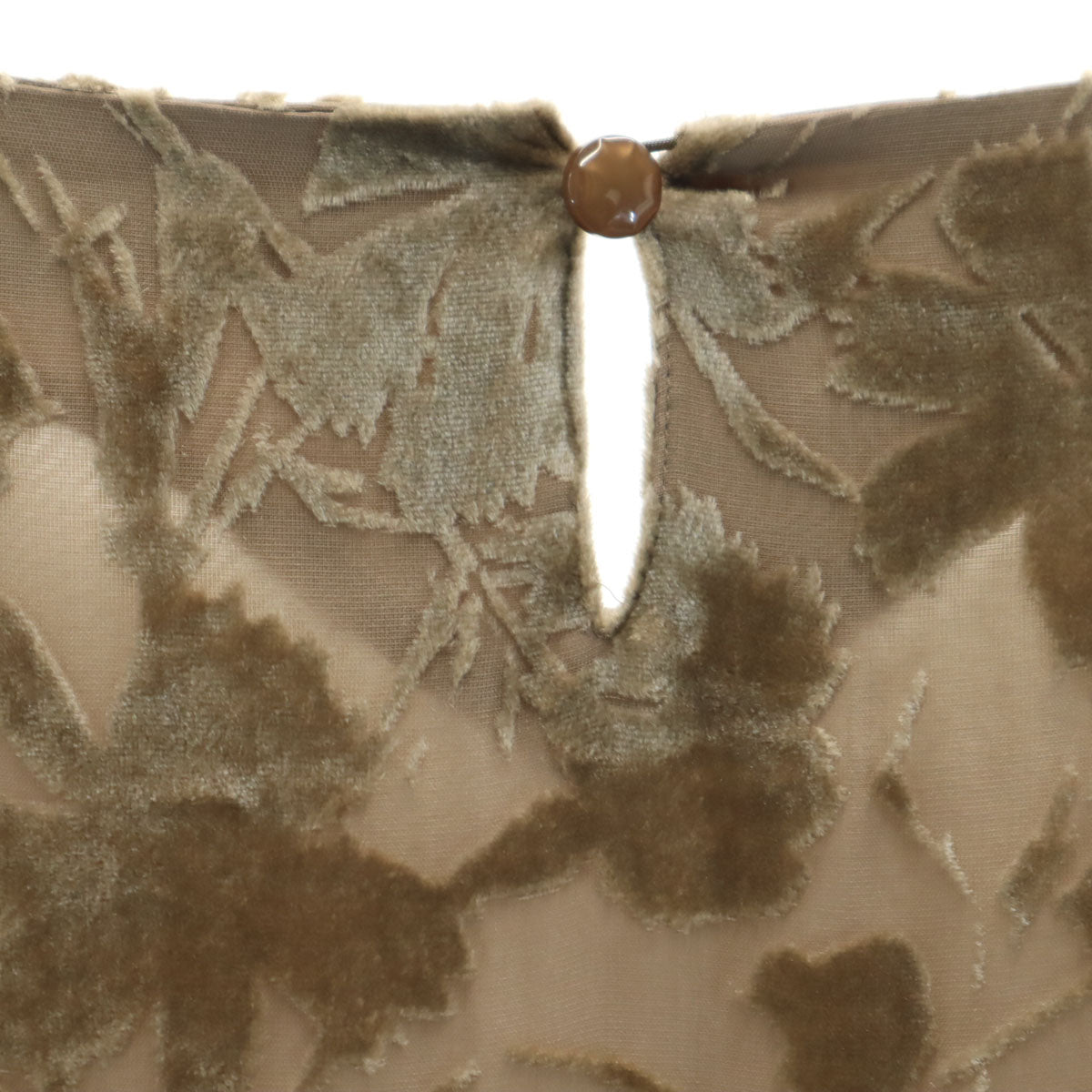 Leilian レリアン 日本製 シルクブレンド 総柄 長袖 ブラウス 13 ベージュ系 レディース